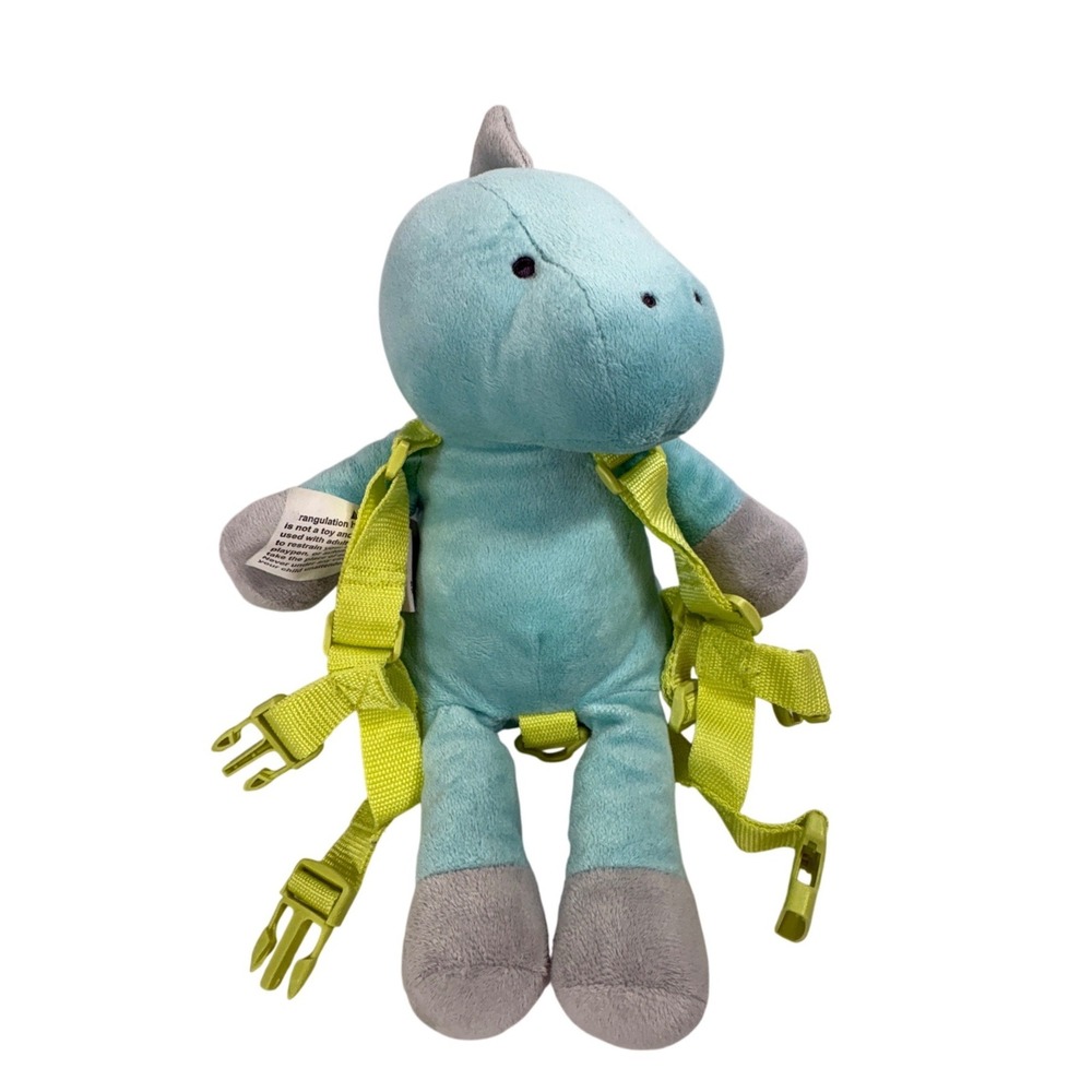 Travel Bug Dinosaur Toddler Safety Harness Buddy Plush Blue Green NO LEASH EUC